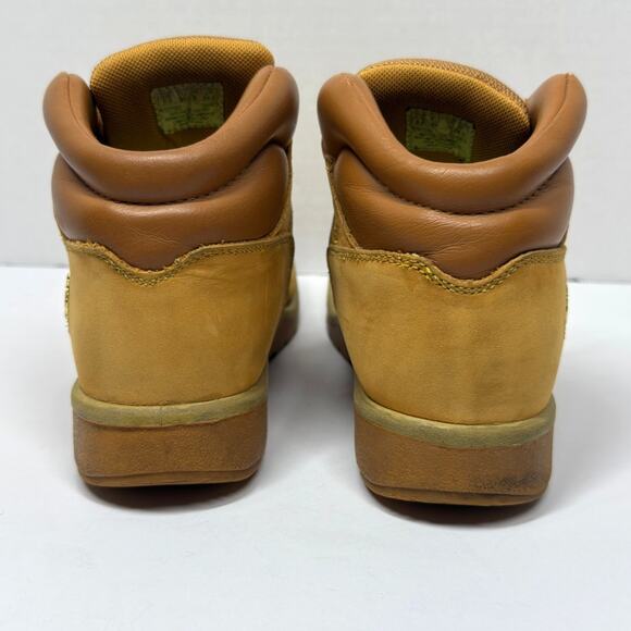 Timberland Boots Wheat Gold Emblem Hiking Outdoors Casual Preppy Womens Size 6.5 - Picture 9 of 11